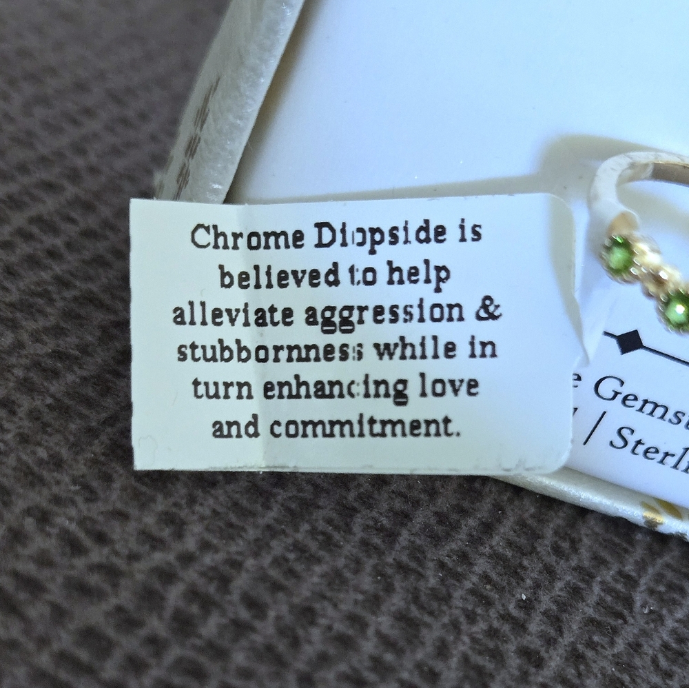 Shivam Chrome Diopside💚 Half Eternity♾️ Ring - NIB - Picture 8 of 15